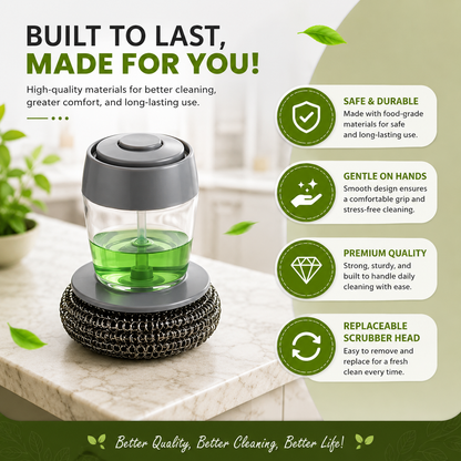 2-in-1 Soap Dispensing Dish Scrubber